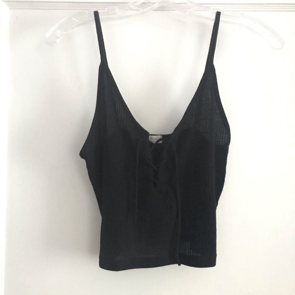 Brandy Melville Lace-up Crop Top Cami